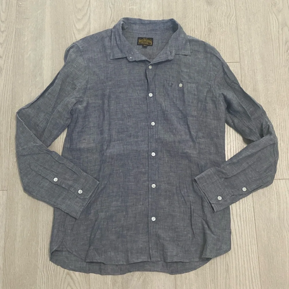 🔥BUNDLESALE Mens M True Religion 100% linen button down casual dress shirt
